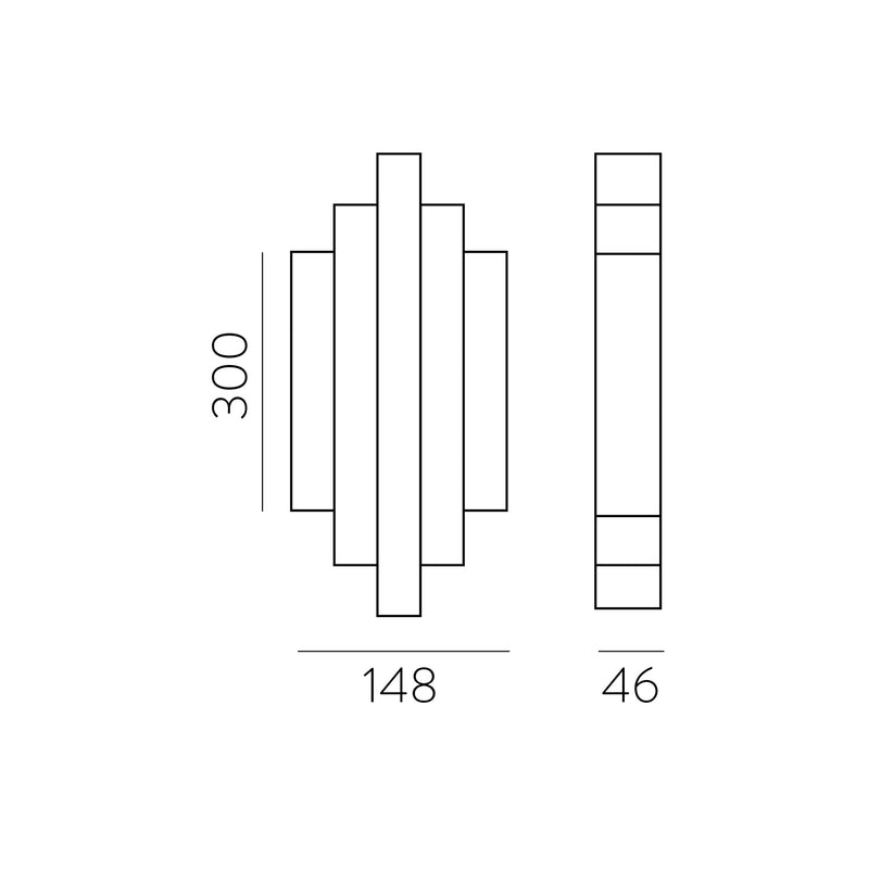 ACB Robin Aplique 16/3814 Blanco texturado, LED 21W 3000K 1625lm, CRI90 CL.I, LED integrado A38140B