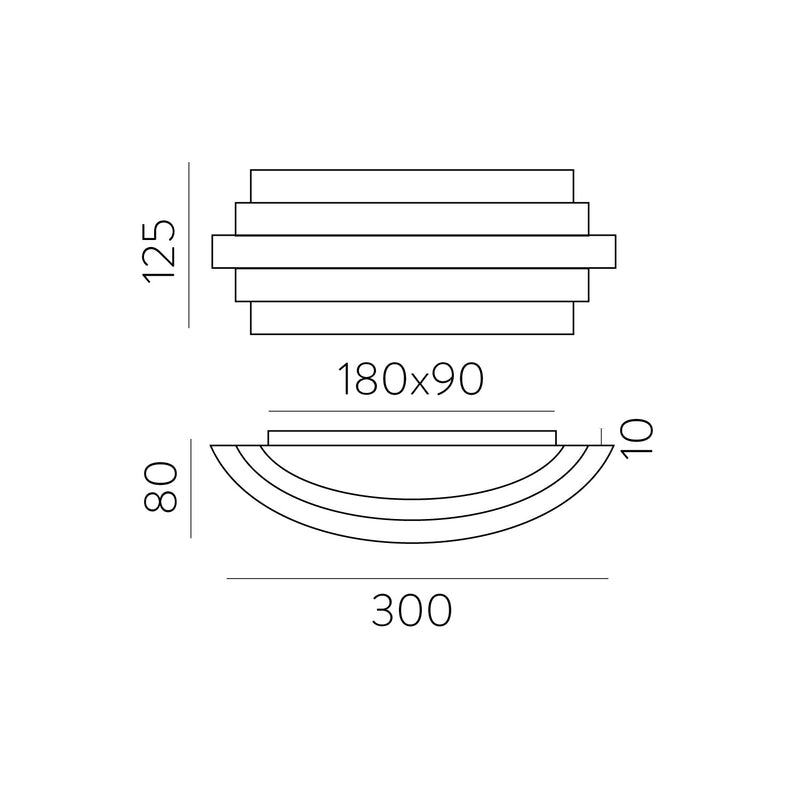 ACB Luxur Aplique 16/3840-30 Opal/Oro Tecnico, LED 20W 1200lm, CRI90 CL.I, LED integrado, Kelvin 2700K-3000K Slide Switch A3840070O