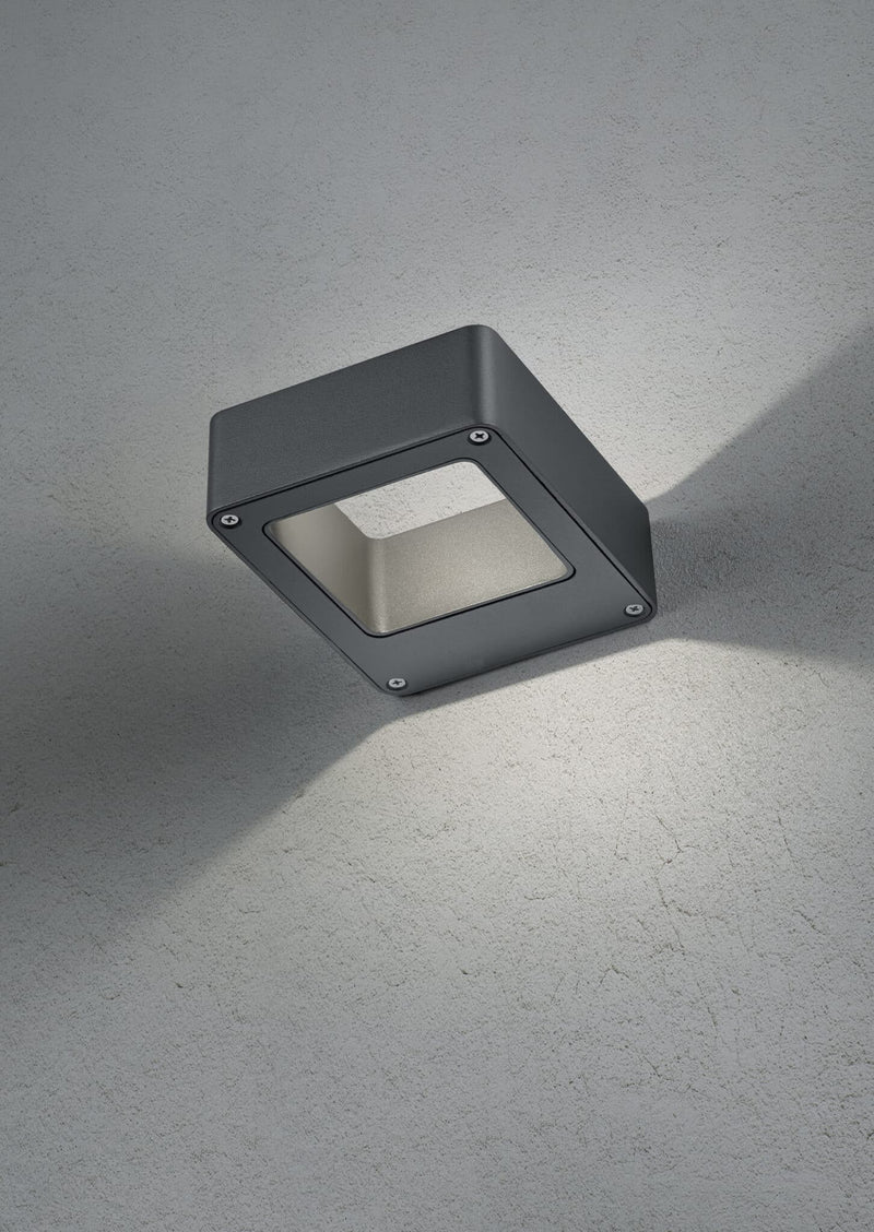 Trio Reno Aplique de pared exterior LED de aluminio antracita 220760142