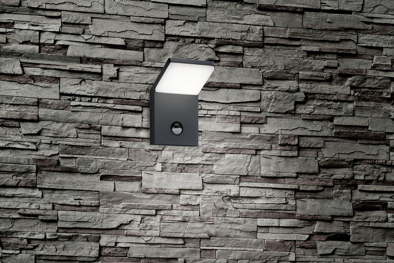 Trio Pearl Aplique de pared exterior LED de aluminio antracita 221169142