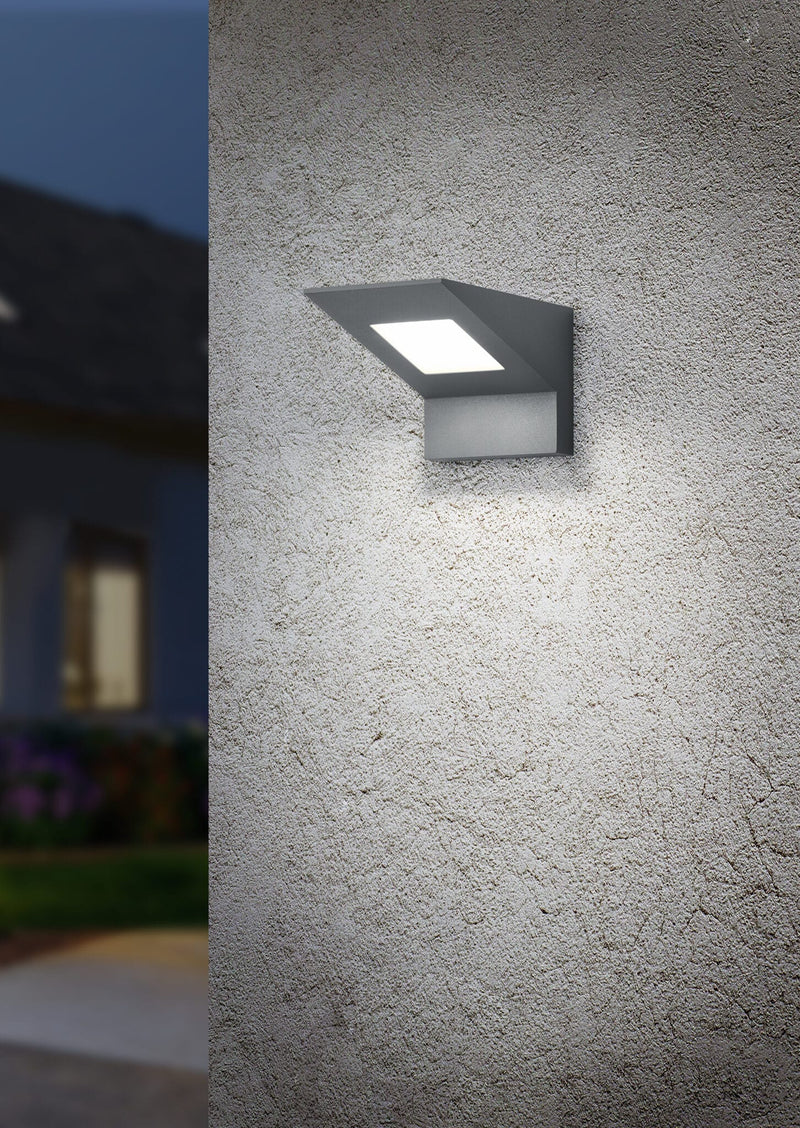 Trio Nelson Aplique de pared exterior LED de aluminio antracita 225360142