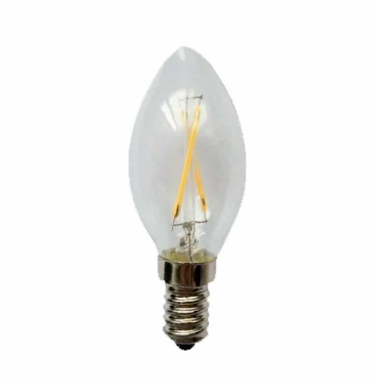 EB BOMBILLA VELA FILAMENTO LED E14 2W 2000K 360º 230V