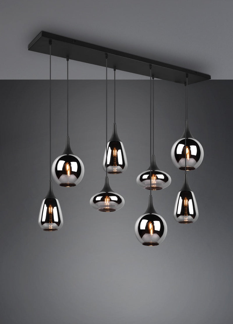 Trio Lumina colgante negro 8 luces 317000832