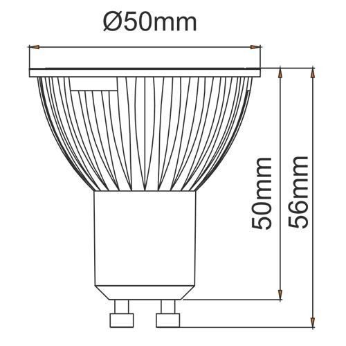 Beneito & Faure Dicroica 4672 Bombilla Dicroica LED 7W Dimable GU10 Cálida 15º