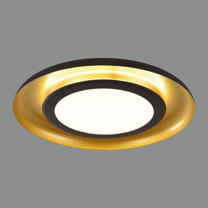 ACB Shiitake Plafón 3740/55 Negro Texturado/Oro, LED 45W 3000K 3420lm, CRI90 CL.I, Casambi P374060NOCA