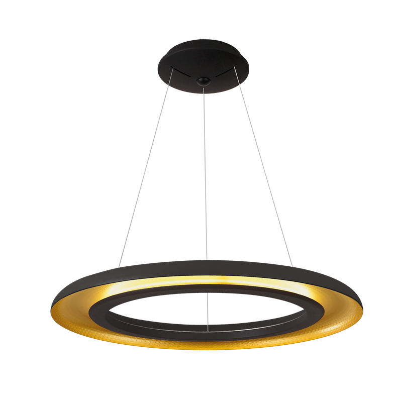 ACB Shiitake Colgante 3740/70 Negro/Oro, LED 50W 3000K 4150lm, CRI90 CL.I, Casambi C3740190NOCA