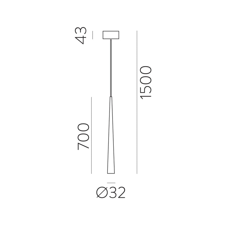 ACB Bendis Colgante 3562 Blanco, LED 5W 3000K 600lm, CRI90 CL.II, LED integrado C356220B