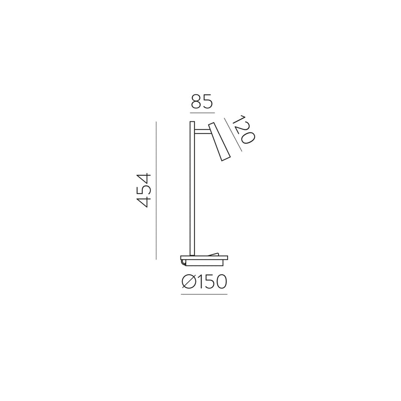 ACB Panau Sobremesa 3660 Blanco texturado, LED 6W 3000K 540lm + 3W 3000K 285lm, CRI90 CL.II, LED integrado, Dos interruptores, Orientable S36600B