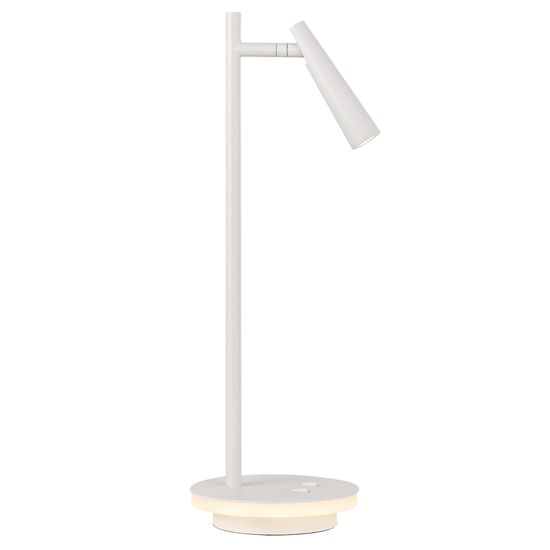 ACB Panau Sobremesa 3660 Blanco texturado, LED 6W 3000K 540lm + 3W 3000K 285lm, CRI90 CL.II, LED integrado, Dos interruptores, Orientable S36600B