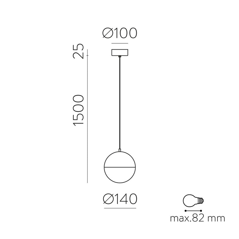 ACB Shiru Colgante 3685 Cemento Piedra, LED E27 15W, CL.I C36851B