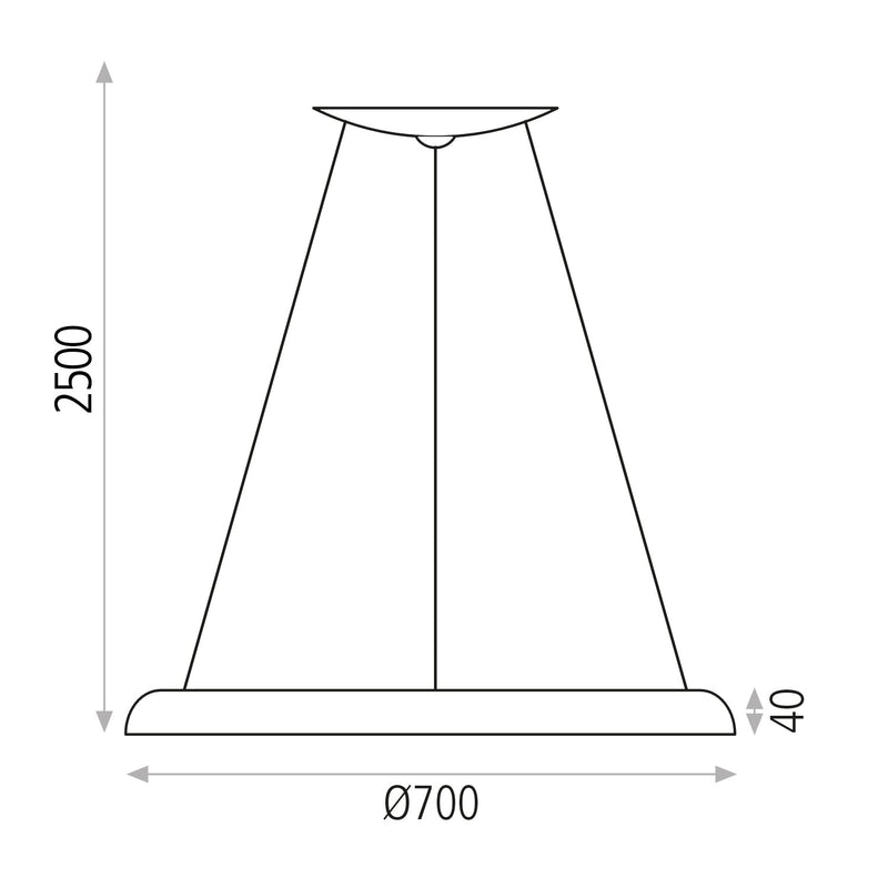 ACB Shiitake Colgante 3740/70 Negro Texturado/Oro, LED 50W 3000K 4150lm, CRI90 CL.I C3740190NO