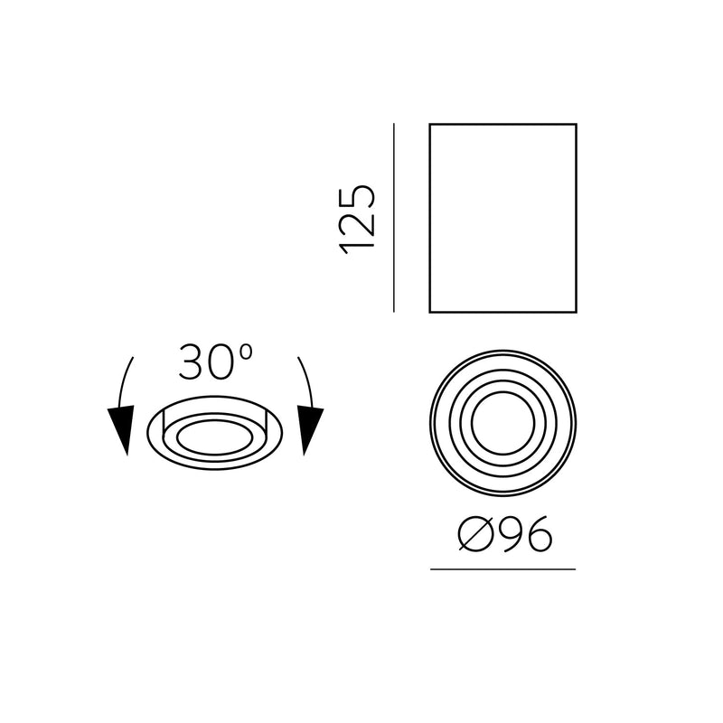 ACB Sima Plafón 3763/10 Blanco Texturado, LED GU10 8W, CL.I, Orientable P376310B