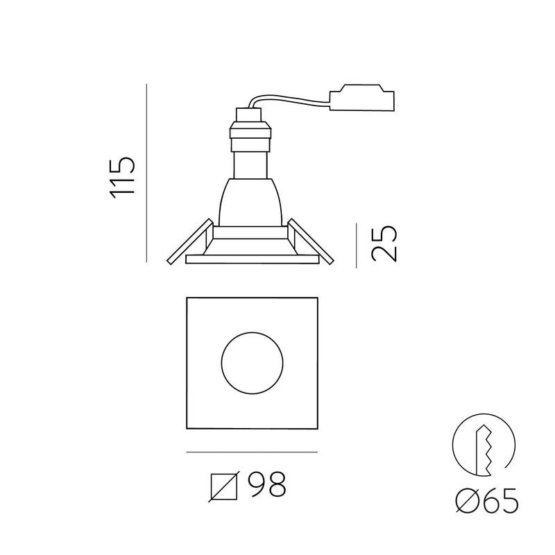 ACB Doro Empotrable 3789/10 Blanco Texturado, LED GU10 8W, CL.II E37890B