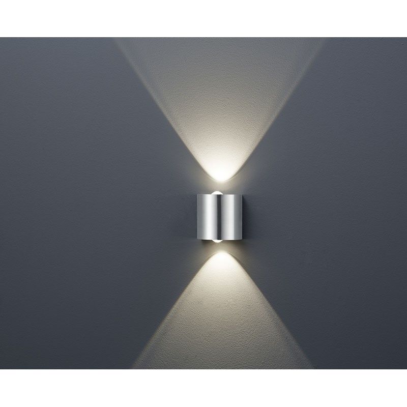 Trio Wales Aplique de pared LED de metal níquel mate 225510207