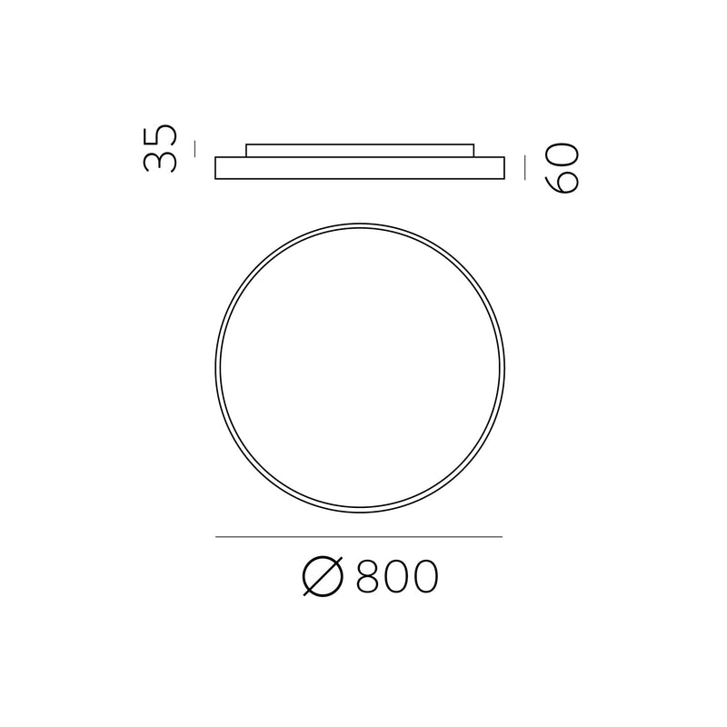 ACB Lisboa Plafón 3851/80 Negro Texturado, LED 80W 4000K 7320lm + 12W 4000K 915lm, CRI90 CL.I, LED integrado P385181N