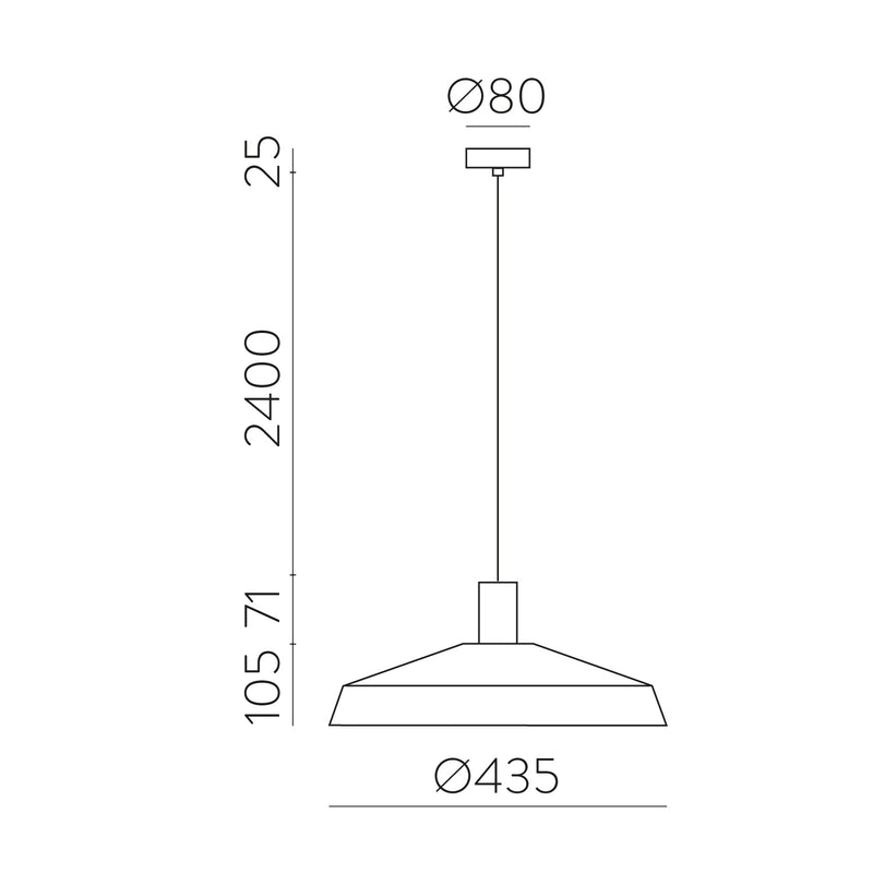 ACB Evelyn Colgante 3906/45 Blanco, Kit Negro Text., LED E27 15W, CL.I C3906082B