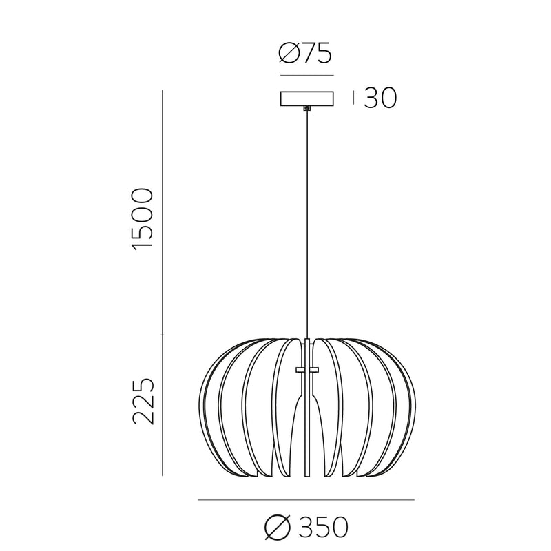 ACB Rosa Del Desierto Colgante 3912/35 Negro, LED E27 15W, CL.I C3912135N