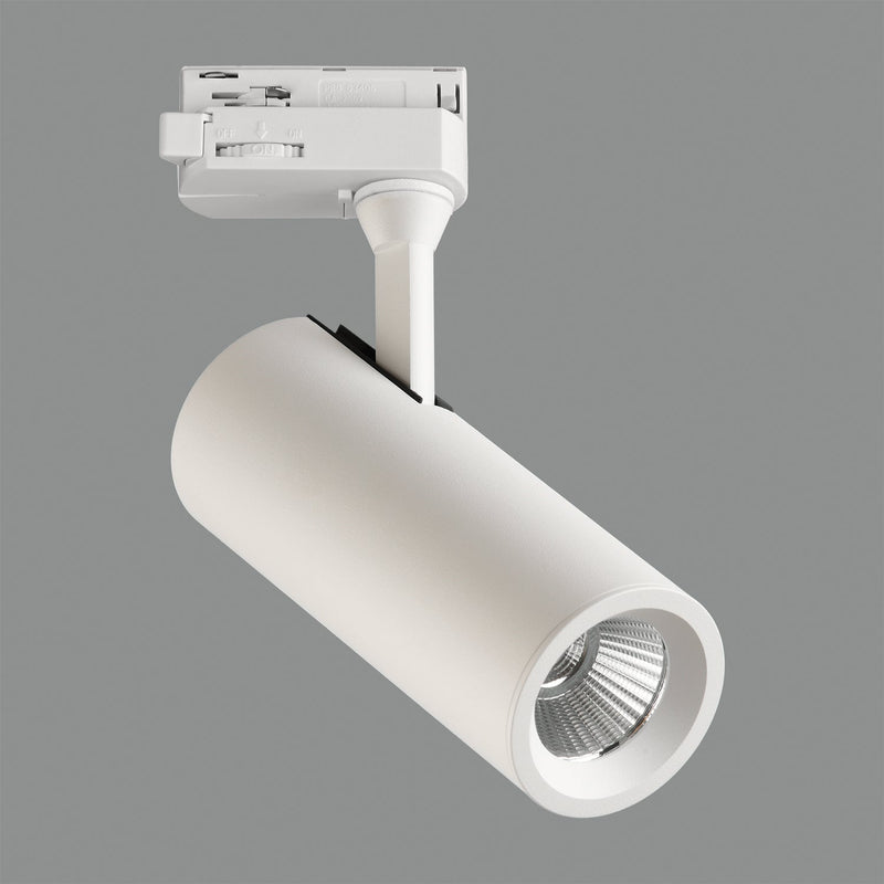 ACB Isquia Track light 4117/6 Blanco texturado, LED COB 13W 3000K 1200lm, CRI95 CL.I, Orientable, Trifásico universal R411710B