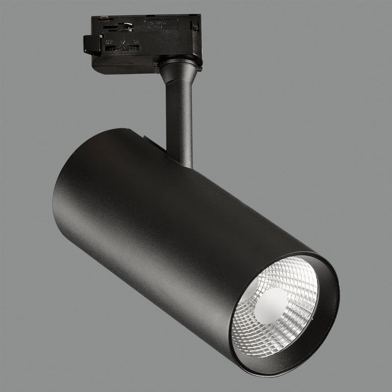 ACB Isquia Track light 4117/9 Negro Texturado, LED COB 27W 3000K 2625lm, CRI95 CL.I, Orientable, Trifásico universal R411720N