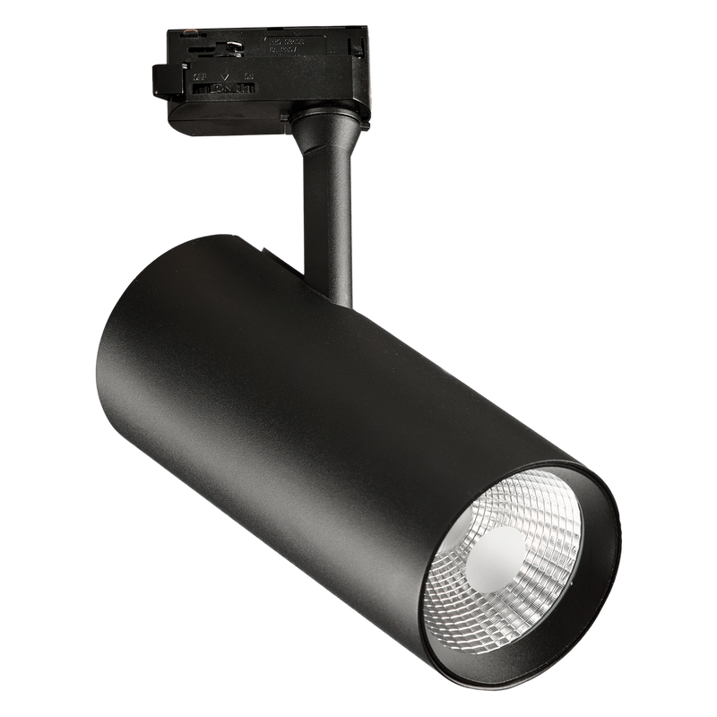 ACB Isquia Track light 4117/9 Negro Texturado, LED COB 27W 3000K 2625lm, CRI95 CL.I, Orientable, Trifásico universal R411720N