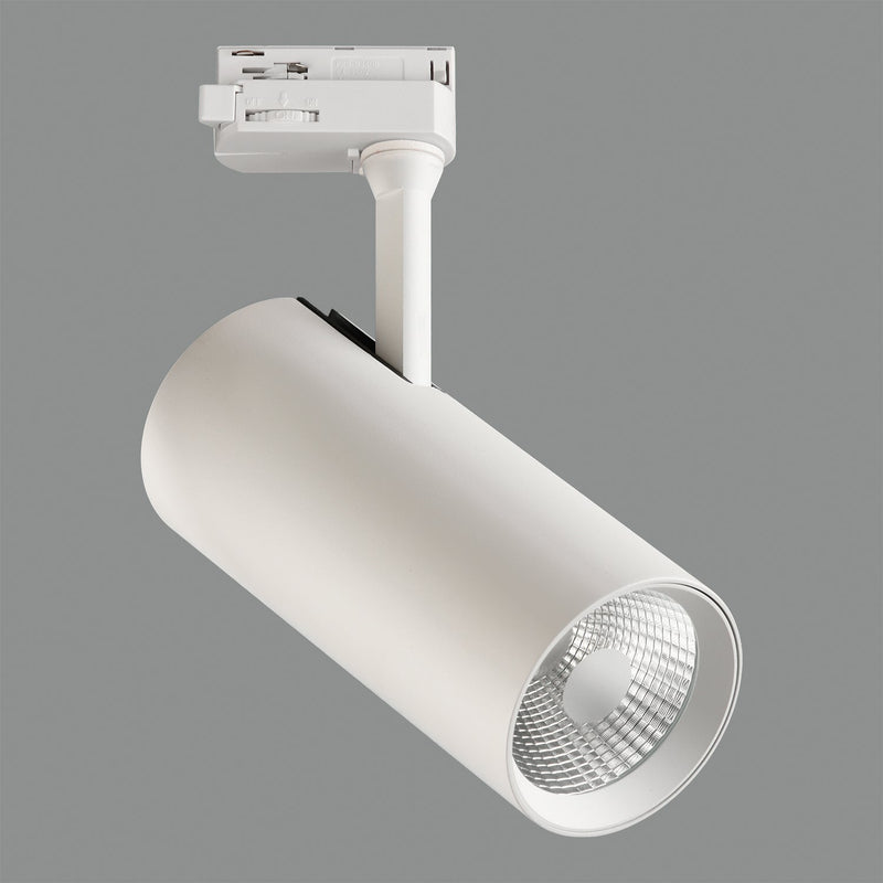 ACB Isquia Track light 4117/9 Blanco texturado, LED COB 27W 3000K 2625lm, CRI95 CL.I, Orientable, Trifásico universal R411720B