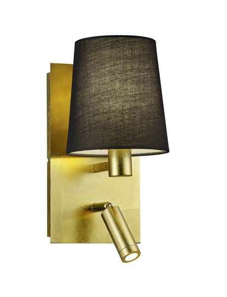 Trio Marriot Aplique de pared de metal oro 271470279