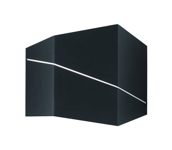 Trio Zorro Aplique de pared LED de metal estera negra 223210132