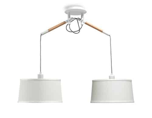 Mantra Nordica Blanco Lámpara  blanco, madera, beige, marrón 4930