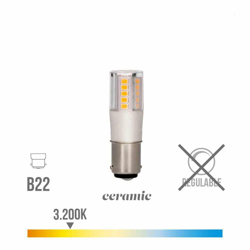 Elektro3 BOMBILLA BAYONETA LED 5.5W 3200K 230V 650LUMENS BASE CERAMICA EDM