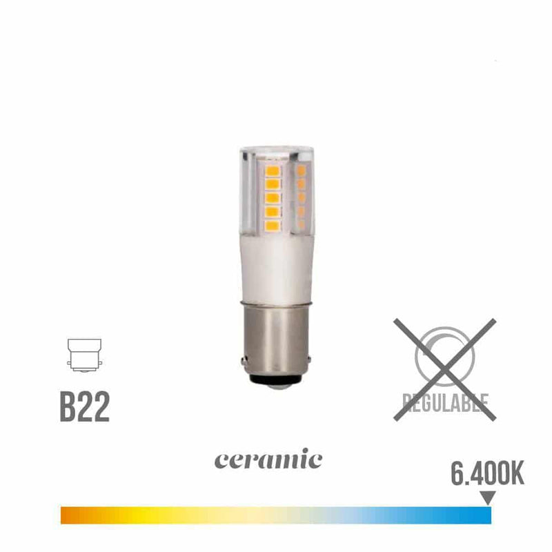 Elektro3 BOMBILLA BAYONETA LED 5.5W 6400K 230V 650LUMENS BASE CERAMICA EDM