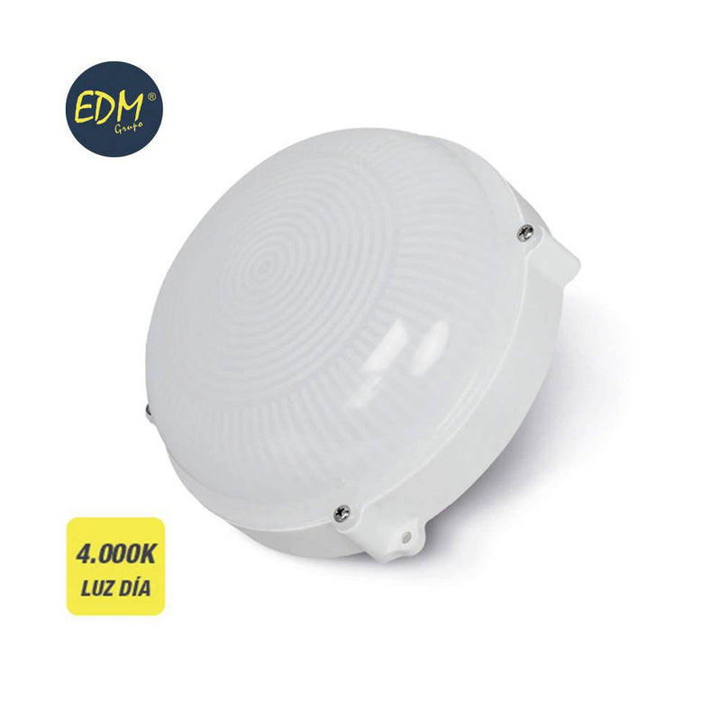 Elektro3 APLIQUE EXTERIOR LED CIRCULAR 12W 1080 LUMENS IP65 4.000K LUZ DIA EDM 8425998347241