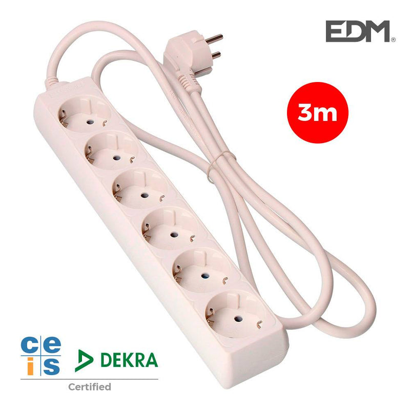 Elektro3 BASE MULTIPLE 6 TOMAS T/TL 3M 3X1,5MM 8425998410365