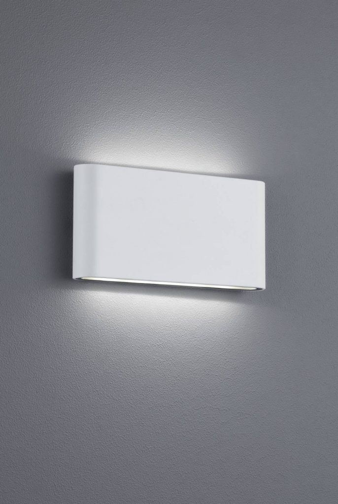 Trio Thames Ii Aplique de pared exterior LED de aluminio estera blanca 227660231