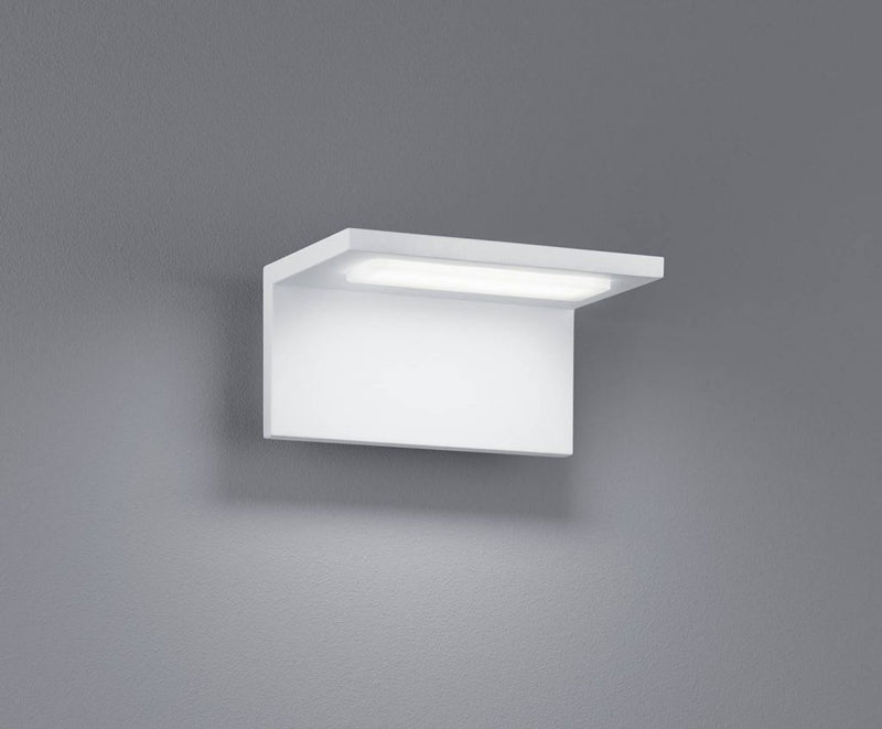 Trio Trave Aplique de pared exterior LED de aluminio blanco 228760101