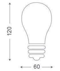 RSR 0143B Bombilla Standard Blanca Filamento A60  E27 4W 2700K