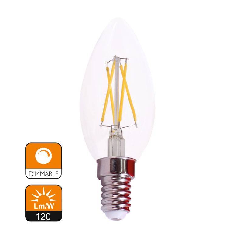 RSR 0353D Bombilla Led Vela Clara C35 E14 5W 2700K Dimmable