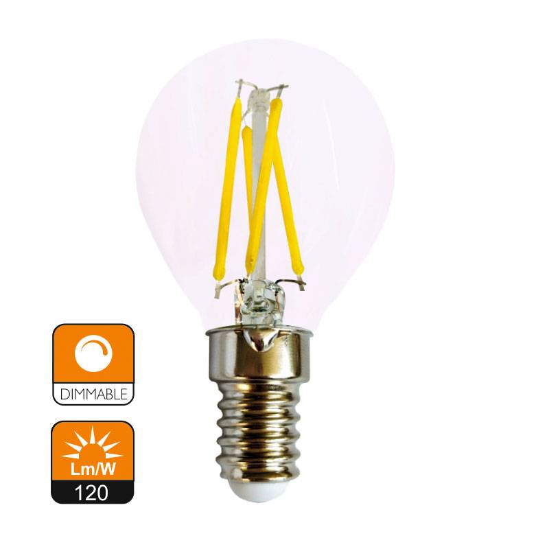 RSR 0473D Bombilla Esférica Led Clara P45 5W E14 2700K Regulable Dimmable