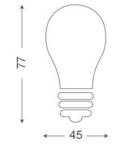 RSR 0464M Bombilla Esférica LED P45 Mate 4W,  E14 4000K