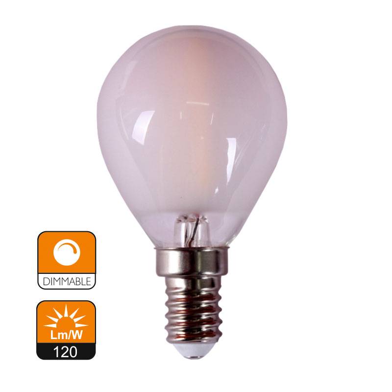 RSR 0473MD Bombilla Esférica LED P45 Mate 5W, E14 Regulable Dimmable