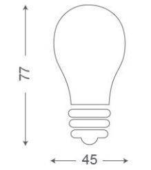 RSR 0473D Bombilla Esférica Led Clara P45 5W E14 2700K Regulable Dimmable