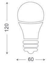 RSR 0124SM Bombilla Standard Led A60 Sensor Movimiento E27 9W 4000K