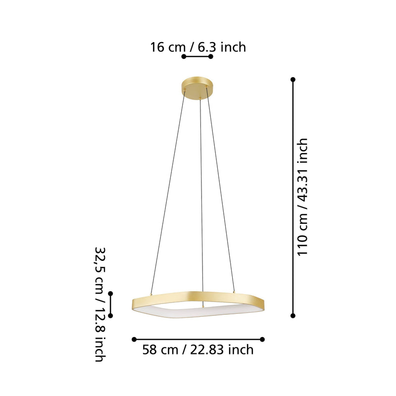 EGLO Vallerosa Colgante LED oro 900917