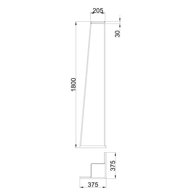 Mantra Minimal Pie De Salón LED Dimable beige  7288