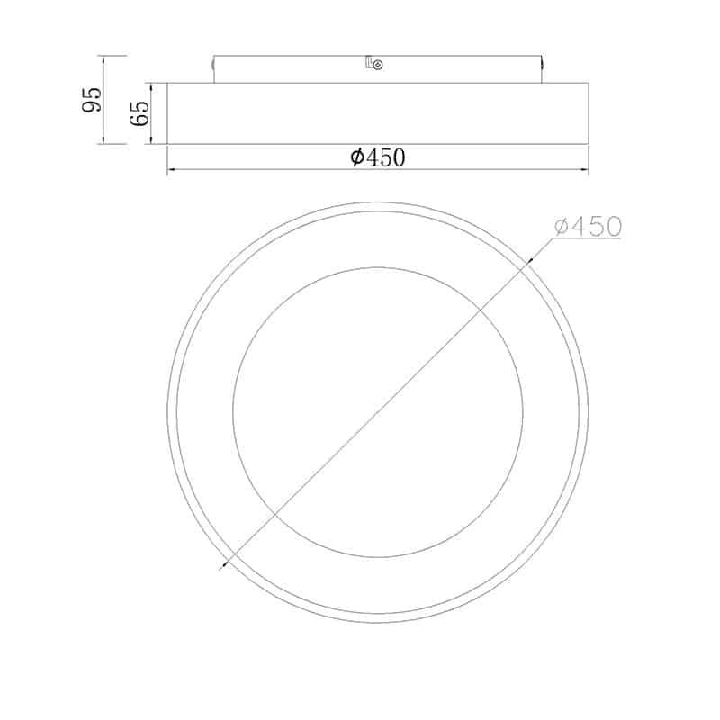 Mantra Niseko Plafón LED negro 8025