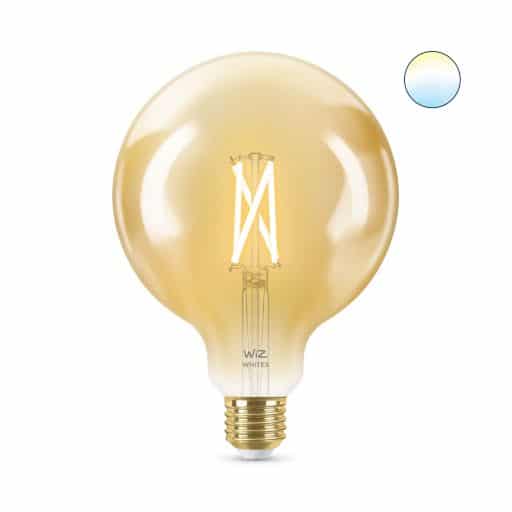 Philips Bombilla LED WIZ Filamento ámbar Globo G125 E27 6,7W WIFI  E27 Vintage