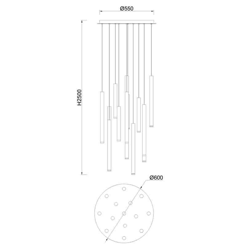 Mantra Cala Lámpara LED  84W 3000K blanco, negro, dorado, marrón 8084