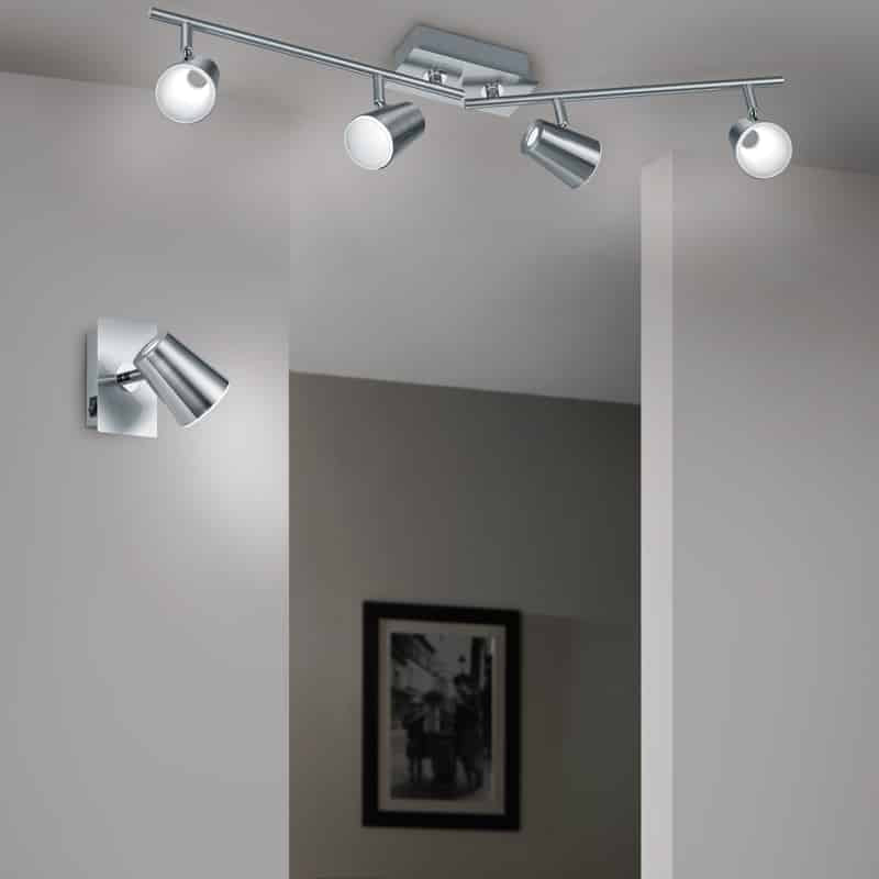 Trio Narcos Foco LED de metal estera blanca 873110331