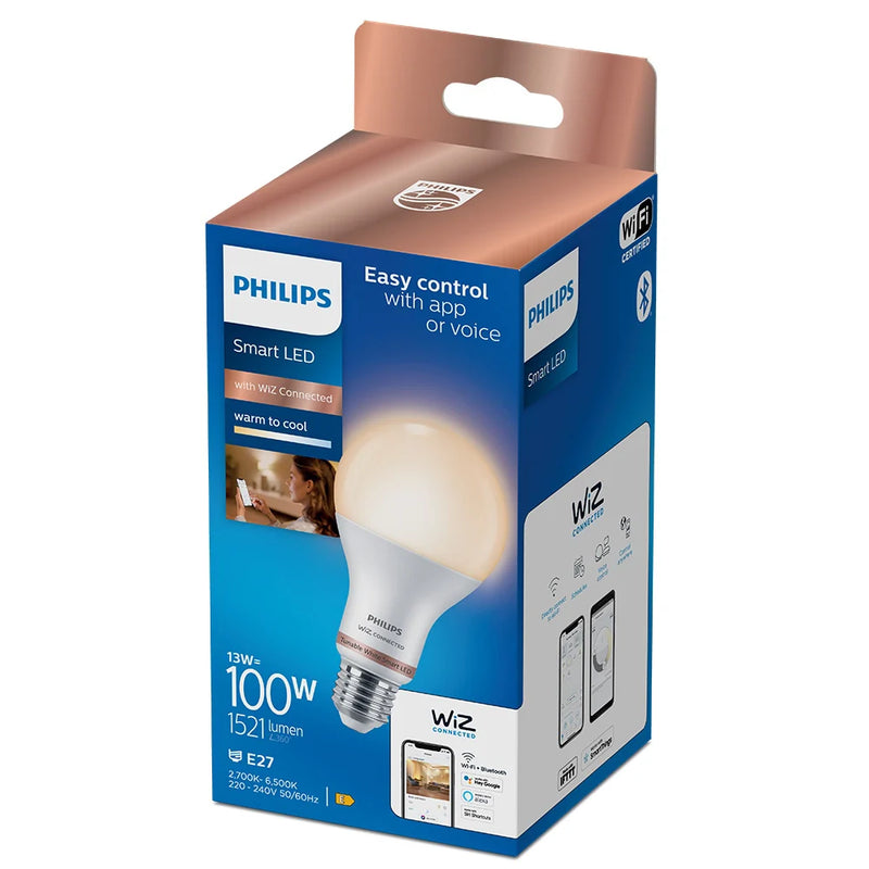 Philips Bombilla LED smart WiZ E27 100W 927-65 W 372528