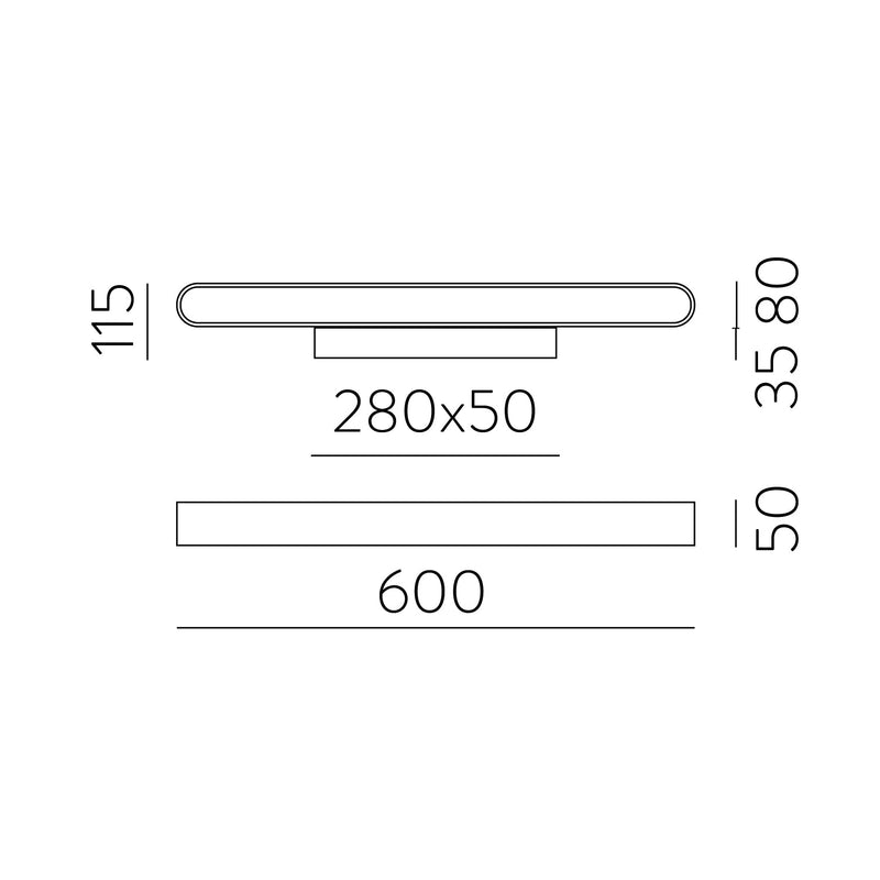 ACB Gala Aplique 16/3189-60 Blanco Texturado, LED 31W 3650lm, CRI90 CL.I, LED integrado, Kelvin 2700K-3000K Slide Switch A3189170B