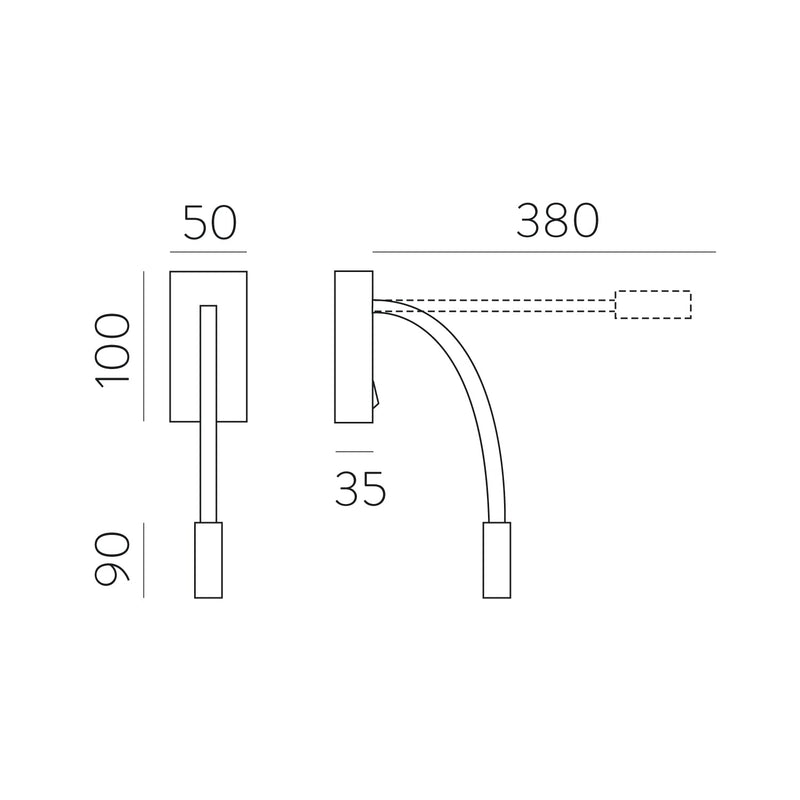 ACB Cio Aplique 16/3239 Blanco Texturado, LED 3W 3000K 285lm, CRI90 CL.I, LED integrado, Con interruptor, Orientable A3239101B